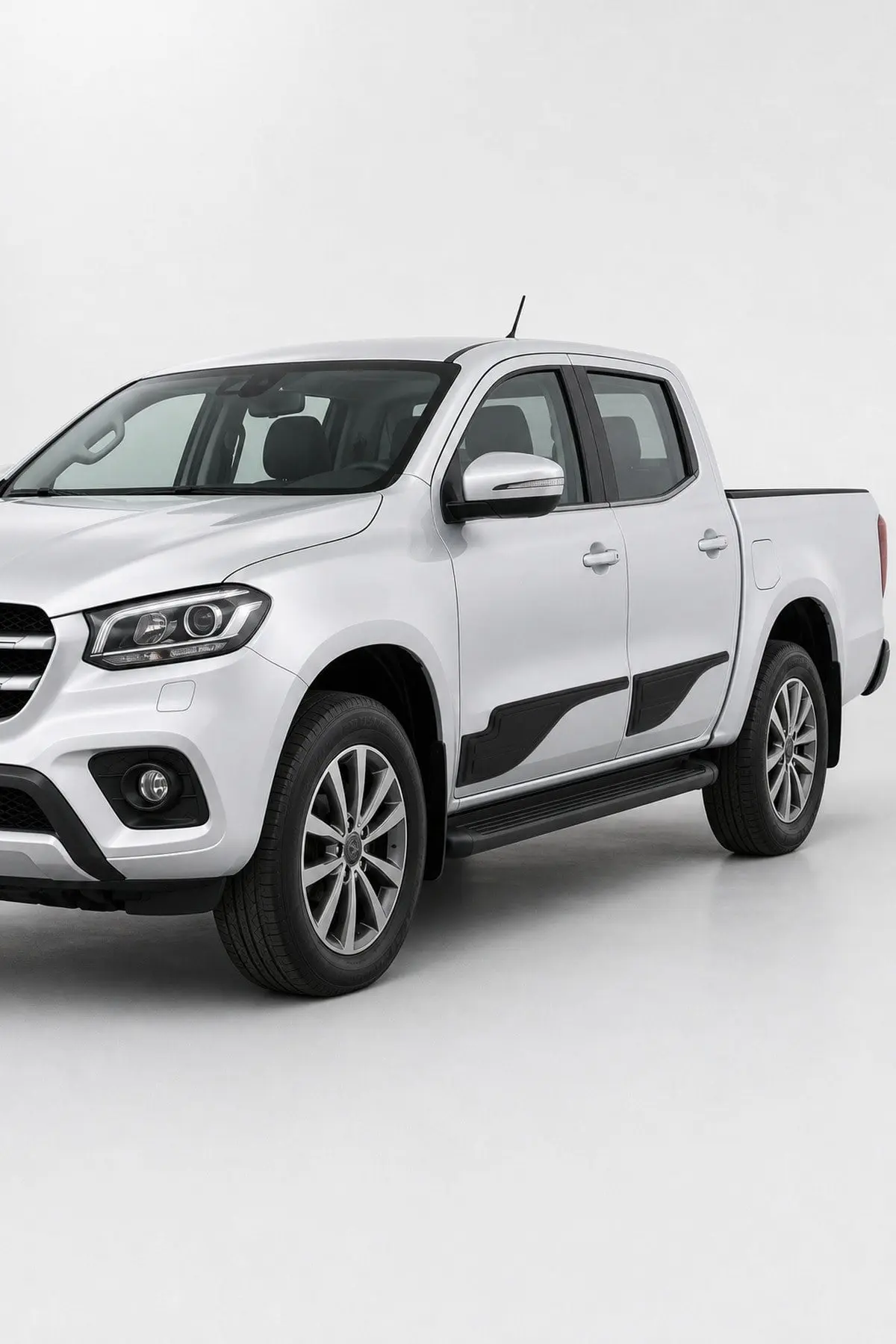 Mercedes-Benz X-Class 2017 ve Sonrası Uyumlu Yarasa Model Kapı Dodiği ABS Mat Siyah (1)