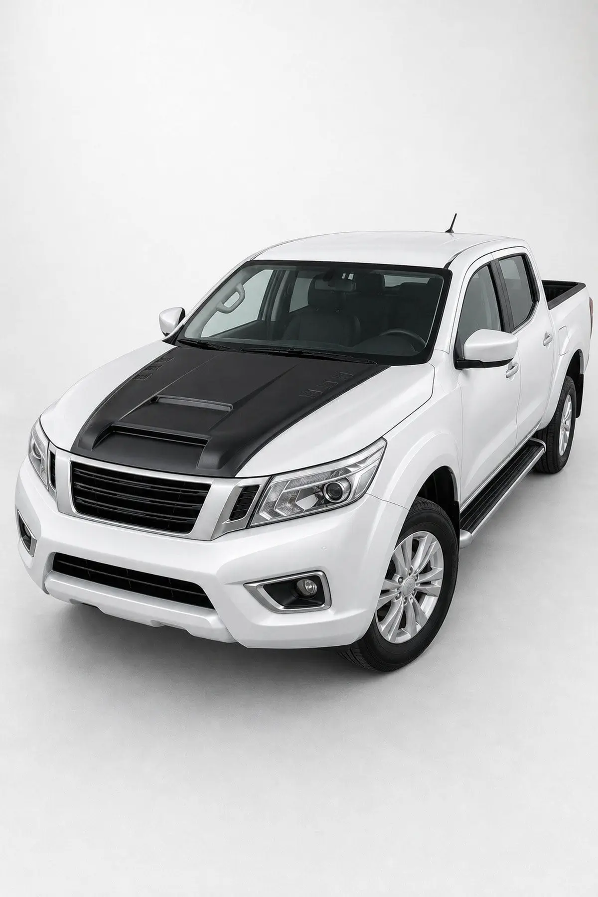 Nissan Navara 2015 ve Sonrası Uyumlu Ön Kaput Scoop 1 Parça ABS Mat Siyah (1)
