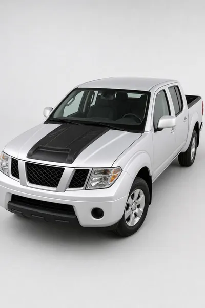 Nissan Navara 2006-2015 Uyumlu Ön Kaput Scoop 1 Parça ABS Mat Siyah