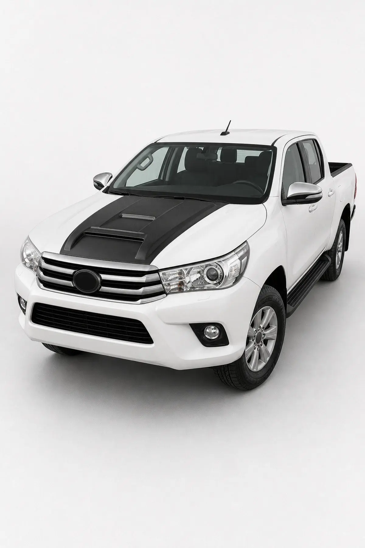 Toyota Hilux 2015 ve Sonrası Uyumlu Ön Kaput Scoop 1 Parça ABS Mat Siyah (1)