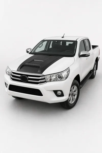 Toyota Hilux 2015 ve Sonrası Uyumlu Ön Kaput Scoop 1 Parça ABS Mat Siyah