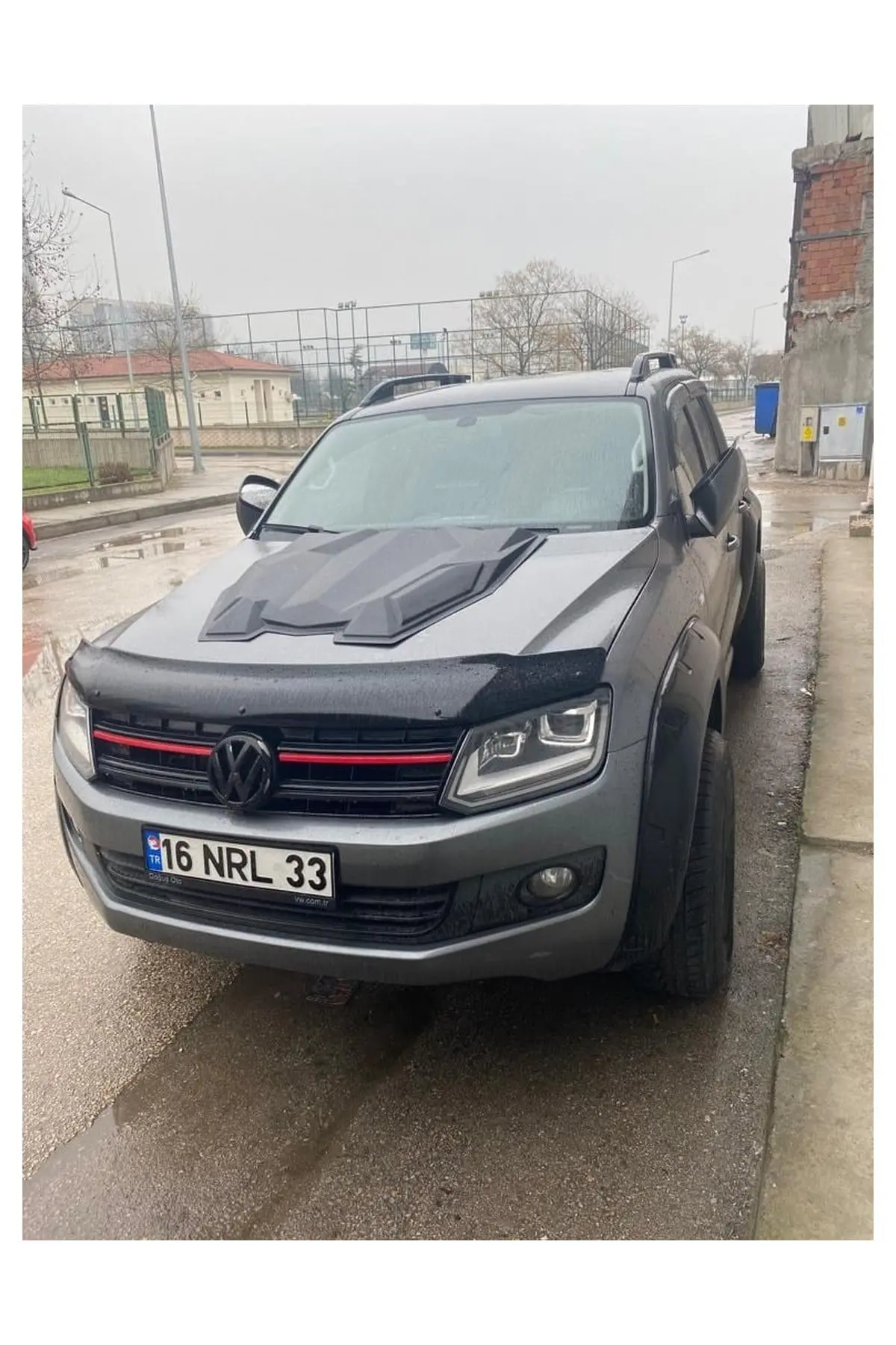 Volkswagen Amarok 2010-2017 Uyumlu Ön Kaput Scoop 1 Parça ABS Mat Siyah (1)