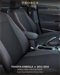 Siyah Gövde Siyah Deri Kırmızı Dikiş