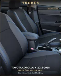 Siyah Gövde Siyah Deri Mavi Dikiş