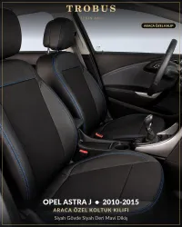 Siyah Gövde Siyah Deri Mavi Dikiş