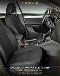 Siyah Gövde Siyah Deri Beyaz Dikiş