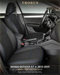 Siyah Gövde Siyah Deri Mavi Dikiş