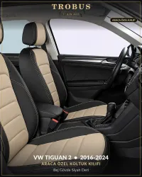 Bej Gövde Siyah Deri