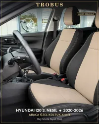 Bej Gövde Siyah Deri