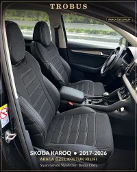 Siyah Gövde Siyah Deri Beyaz Dikiş