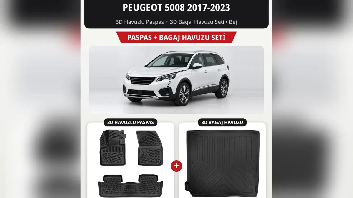Peugeot 5008 Paspas ve Bagaj Havuzu: Üç Nesil, 5 ve 7 Koltuk