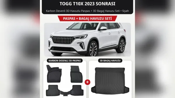 Togg T10X Paspas, Bagaj Havuzu ve Koltuk Kılıfı Rehberi