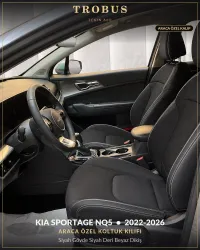 Siyah Gövde Siyah Deri Beyaz Dikiş