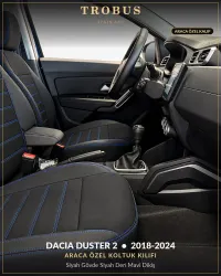 Siyah Gövde Siyah Deri Mavi Dikiş