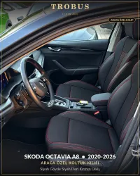 Siyah Gövde Siyah Deri Kırmızı Dikiş