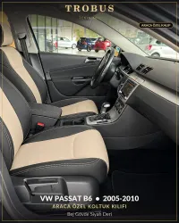 Bej Gövde Siyah Deri