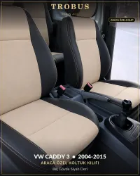 Bej Gövde Siyah Deri
