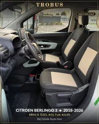 Bej Gövde Siyah Deri