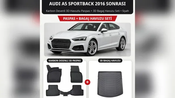 Audi A5 Paspas ve Bagaj Havuzu: Coupe, Sportback ve Cabrio