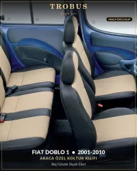 Bej Gövde Siyah Deri