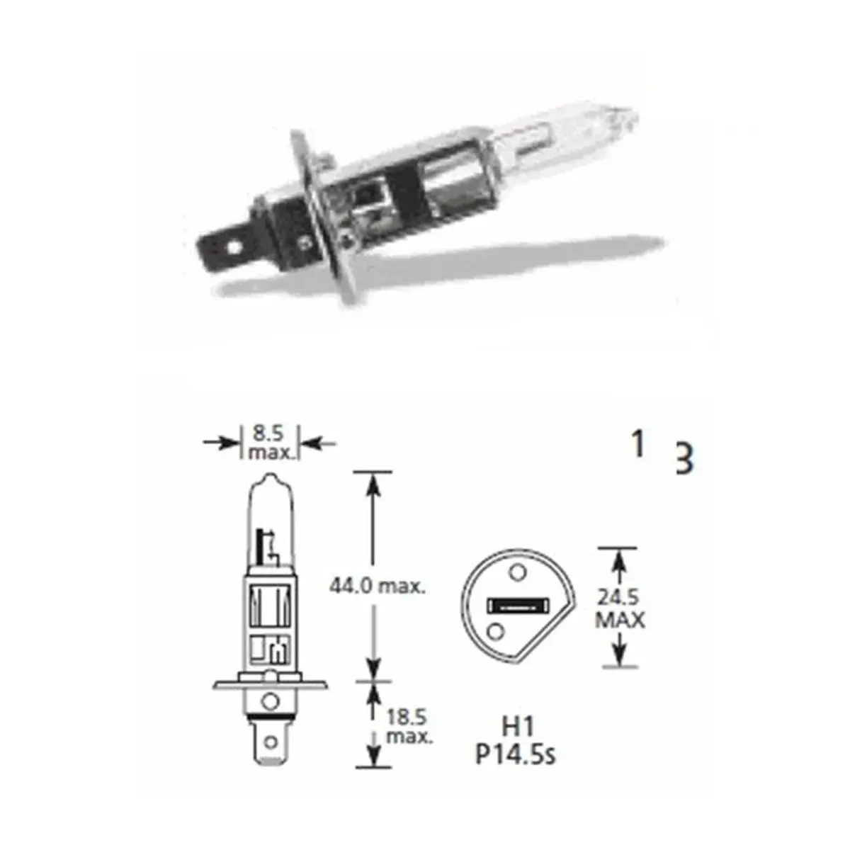 Halojen Far Ampulü H1 12V 55W
