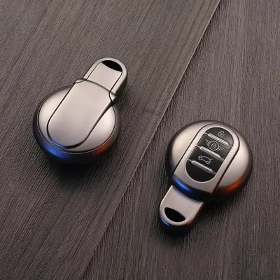 Mini Cooper S Uyumlu Oto Anahtar Kılıfı Smart 3 Buton Gri