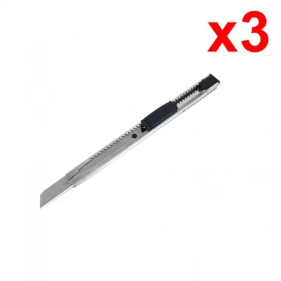 Falçata Tipi Dar Maket Bıçağı Çelik İnce Uçlu 9 mm 3 Adet