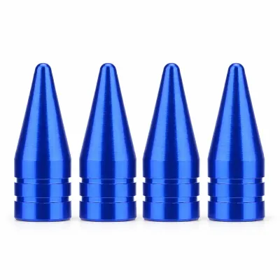 Mavi Sivri Alüminyum Sibop Kapağı 4'lü 32 mm
