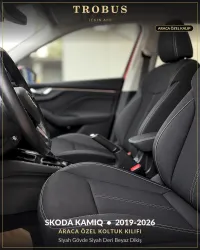 Siyah Gövde Siyah Deri Beyaz Dikiş
