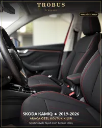 Siyah Gövde Siyah Deri Kırmızı Dikiş
