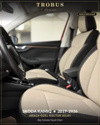 Bej Gövde Siyah Deri