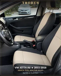 Bej Gövde Siyah Deri