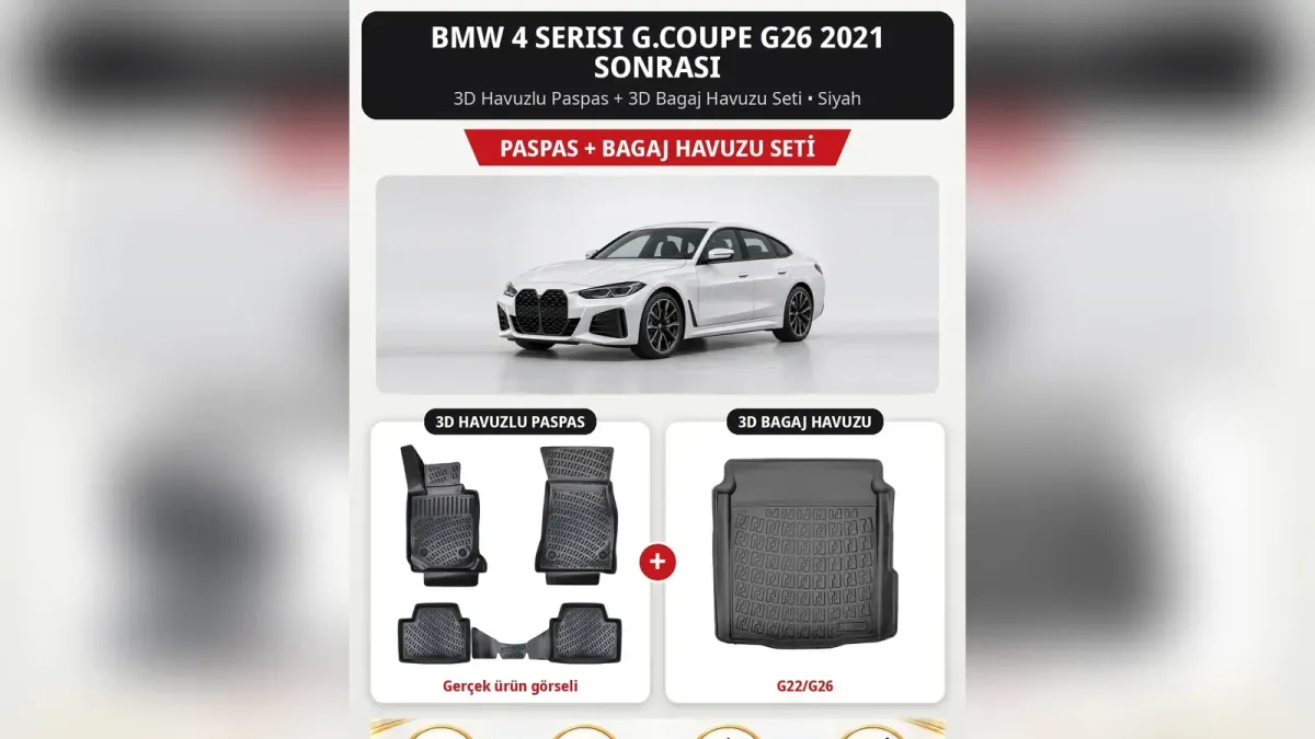 BMW 4 Serisi Paspas ve Bagaj Havuzu: F32, F33, F36, G22, G26
