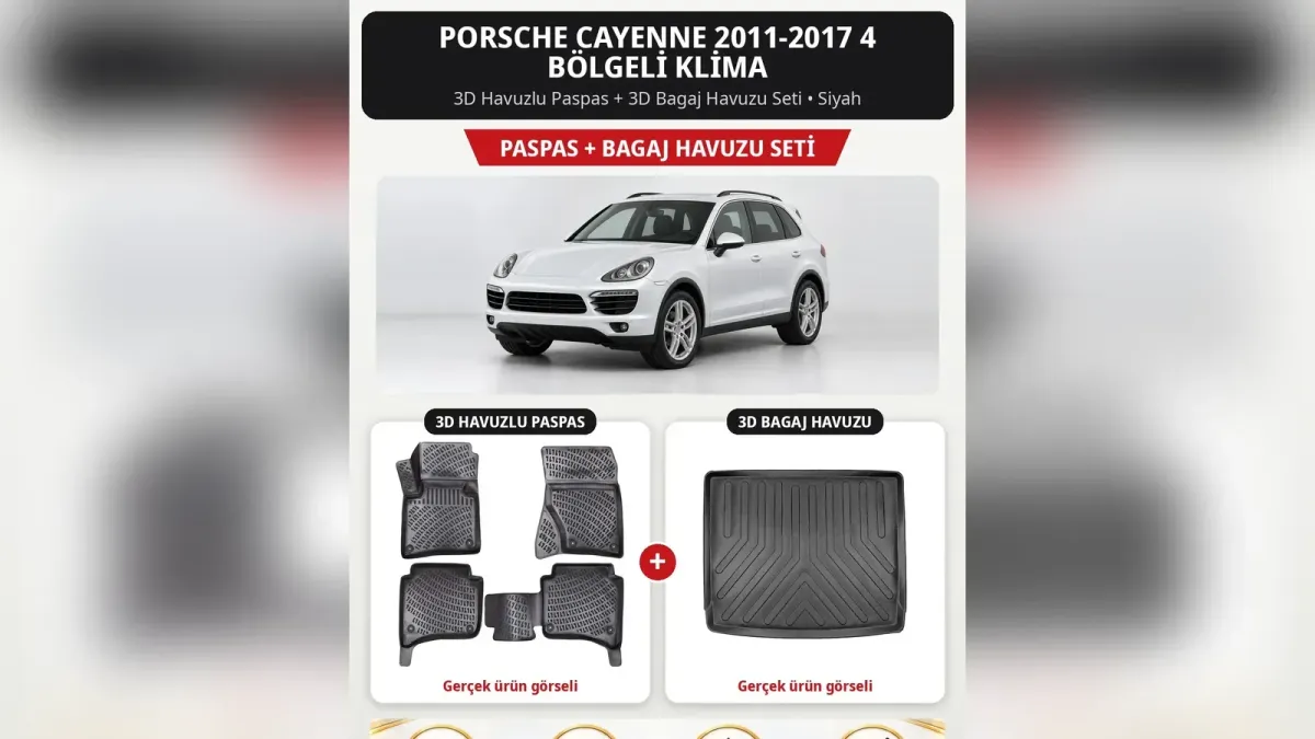 Porsche Cayenne Paspas ve Bagaj Havuzu: Klima ve Izgara Ayrımı