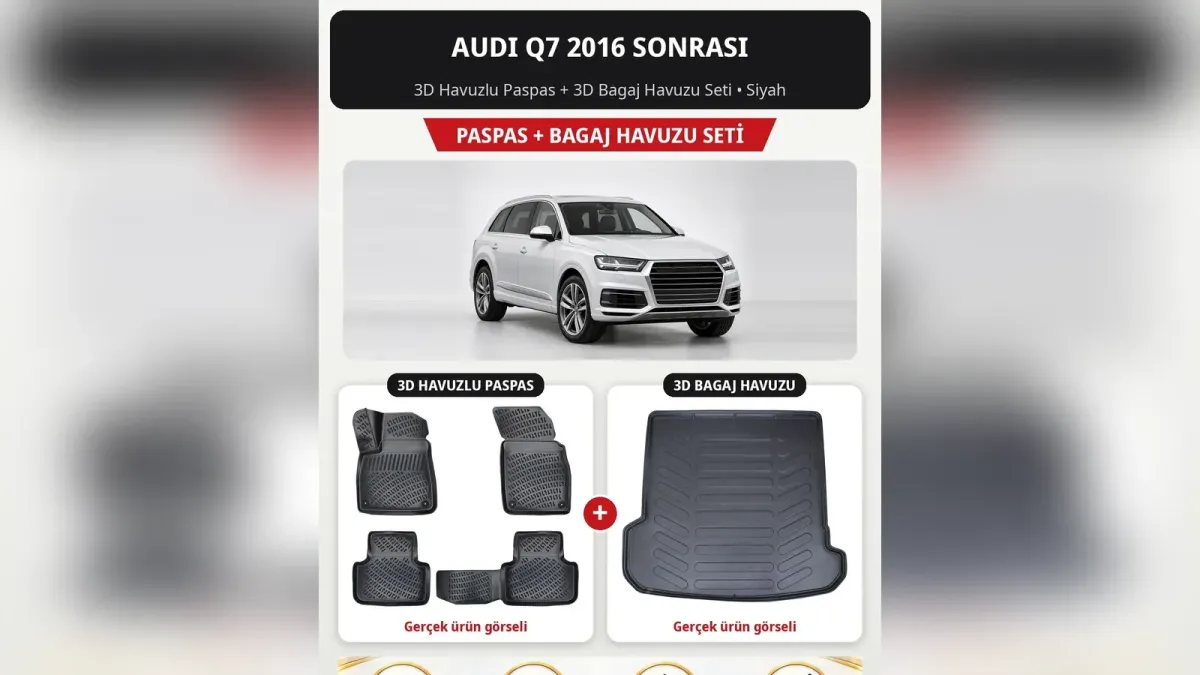 Audi Q7 Paspas ve Bagaj Havuzu: 5 Kişilik, 7 Kişilik ve e-tron