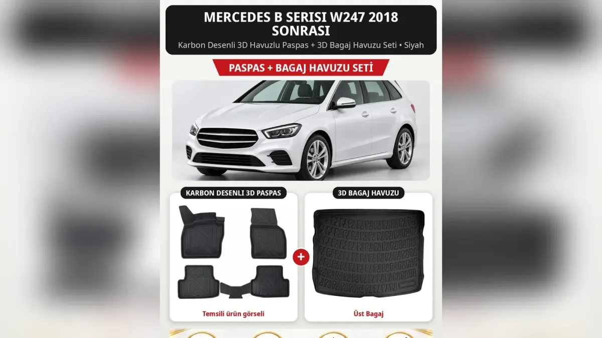 Mercedes B Serisi Paspas ve Bagaj Havuzu: W245, W246, W247