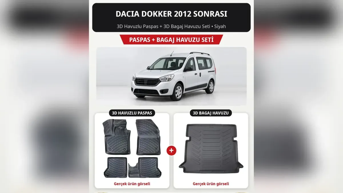 Dacia Dokker Paspas ve Bagaj Havuzu: Combi ve Panelvan İçin Rehber