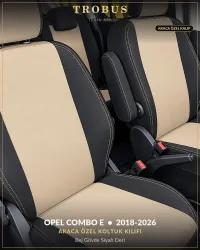 Bej Gövde Siyah Deri
