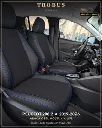 Siyah Gövde Siyah Deri Mavi Dikiş