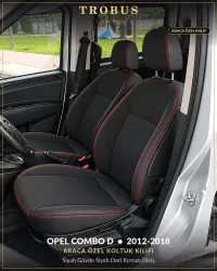 Siyah Gövde Siyah Deri Kırmızı Dikiş