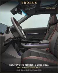 Siyah Gövde Siyah Deri Kırmızı Dikiş