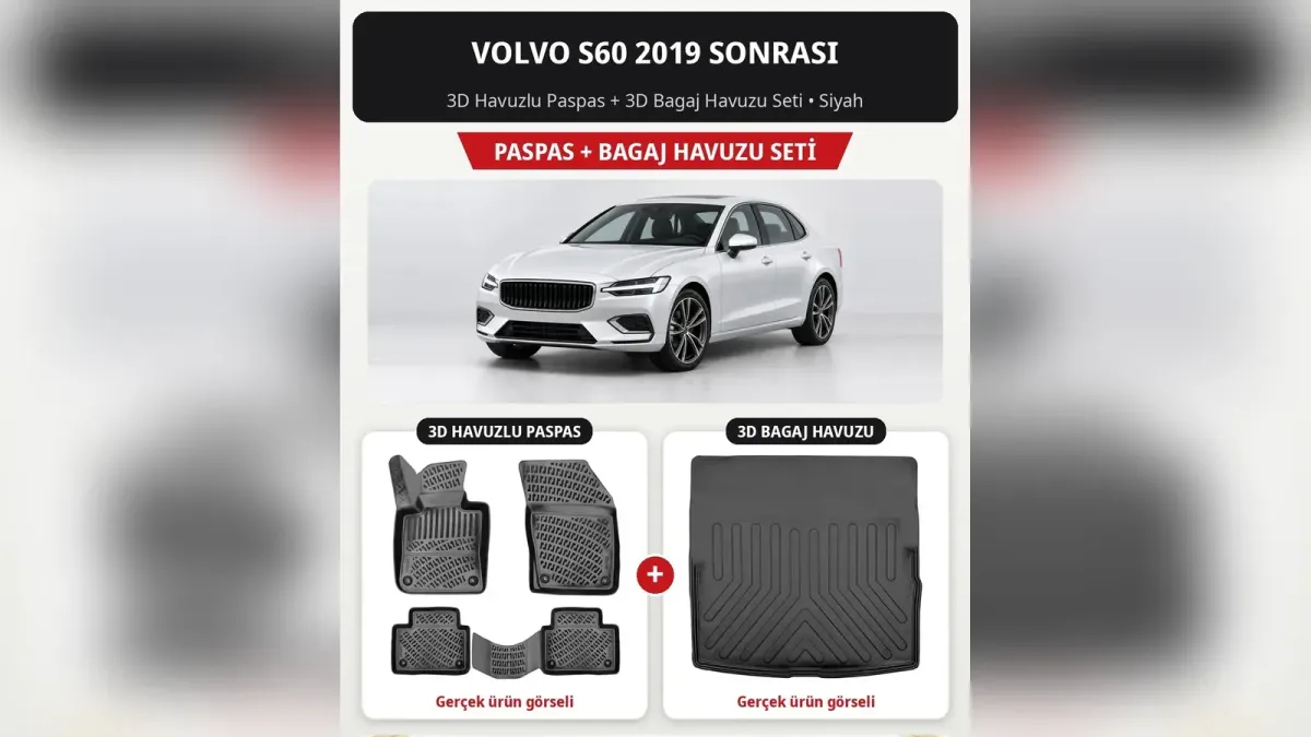 Volvo S60 Paspas, Bagaj Havuzu ve Koltuk Kılıfı: Üç Kuşak