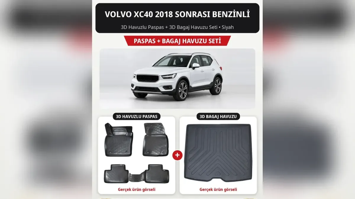 Volvo XC40 Paspas ve Bagaj Havuzu: Benzinli ve Elektrikli Kalıp