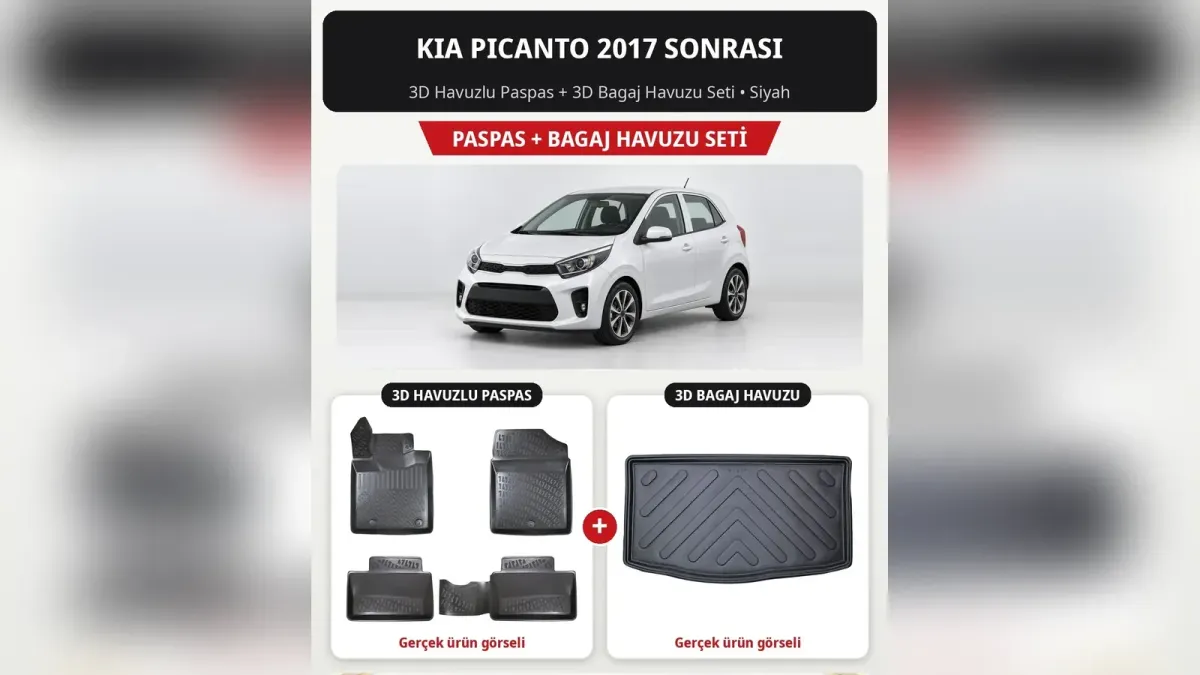 Kia Picanto Paspas ve Bagaj Havuzu: SA, TA ve JA Kasaya Göre Rehber