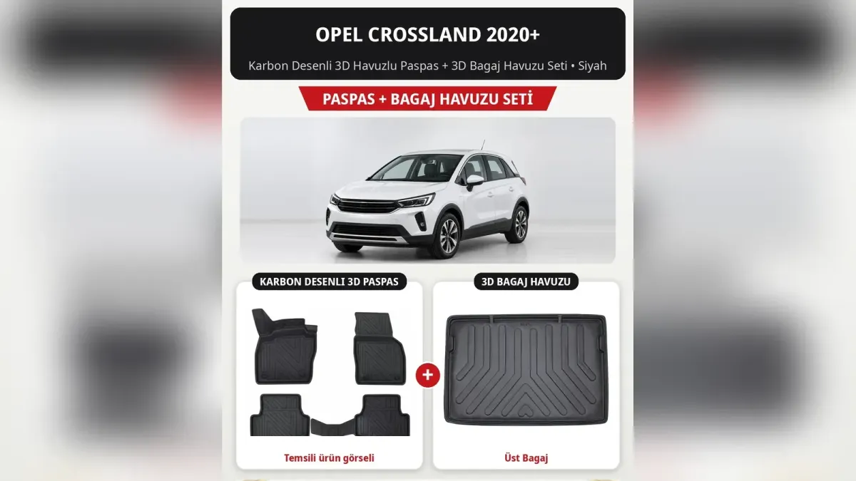Opel Crossland Paspas ve Bagaj Havuzu: Crossland X ve 2020 Sonrası