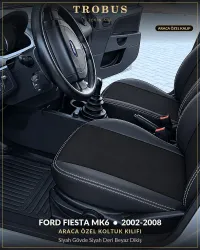 Siyah Gövde Siyah Deri Beyaz Dikiş
