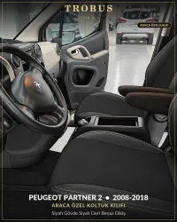 Siyah Gövde Siyah Deri Beyaz Dikiş