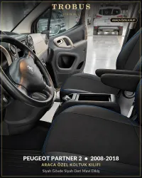 Siyah Gövde Siyah Deri Mavi Dikiş
