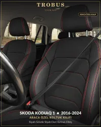 Siyah Gövde Siyah Deri Kırmızı Dikiş