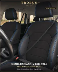 Siyah Gövde Siyah Deri Mavi Dikiş